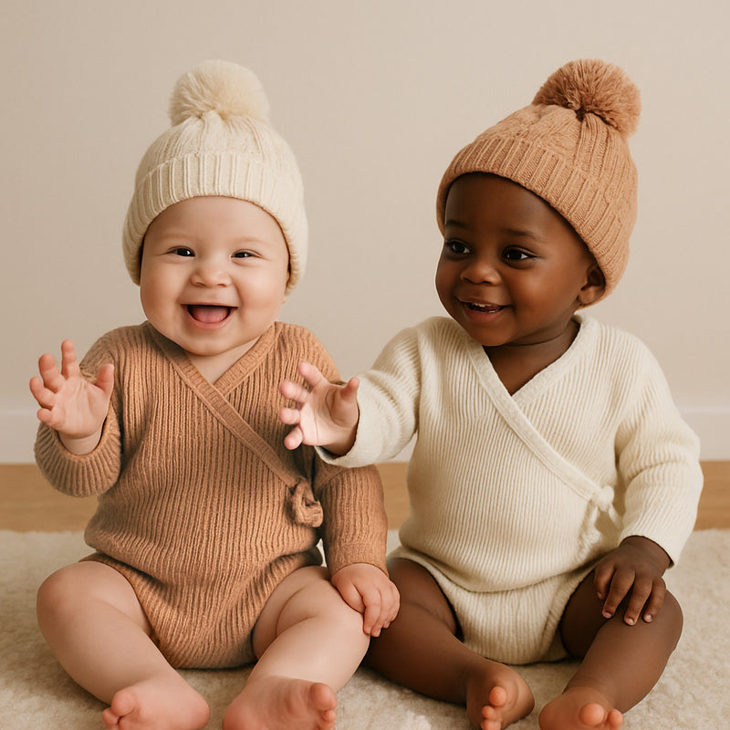 Tie Knitted Romper | Cocoa