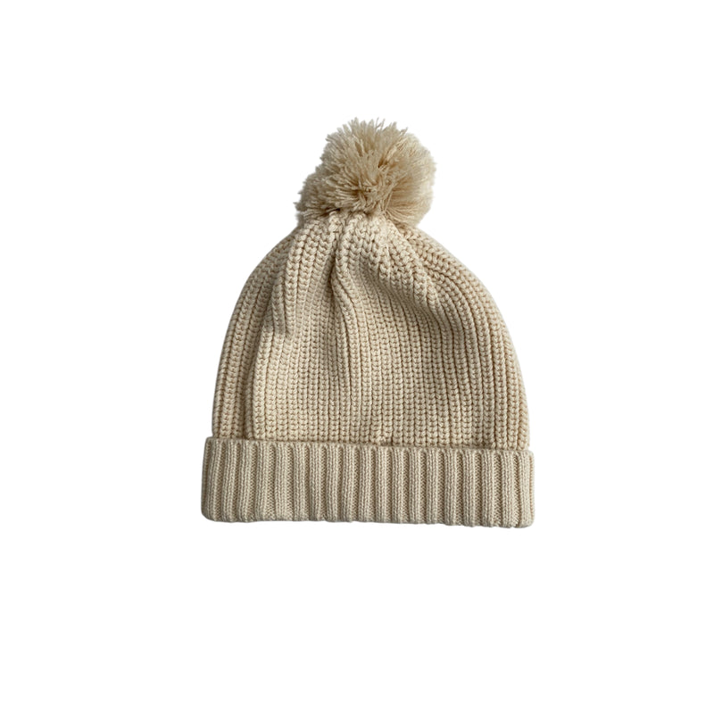 Knit Bobble Hat | Vanilla