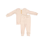 Ribbed Two Piece Set | Almond