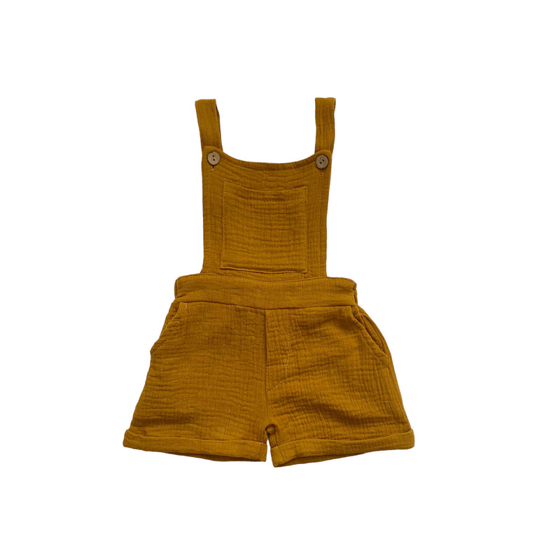 Dungaree Shorts | Tan